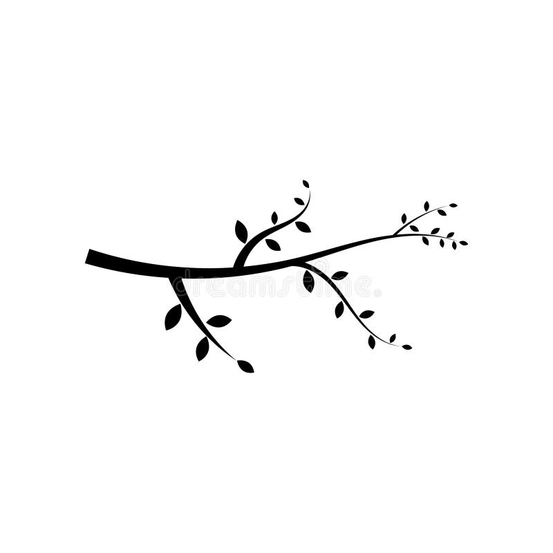 Tree branch ilustration design template stock illustration.