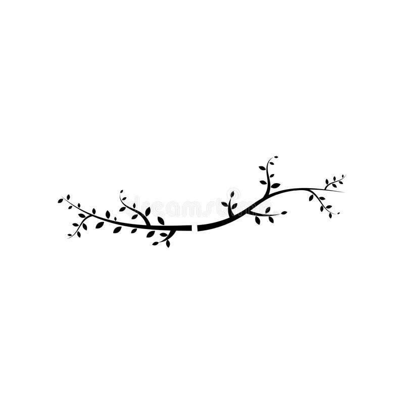 Tree branch ilustration design template royalty free illustration.