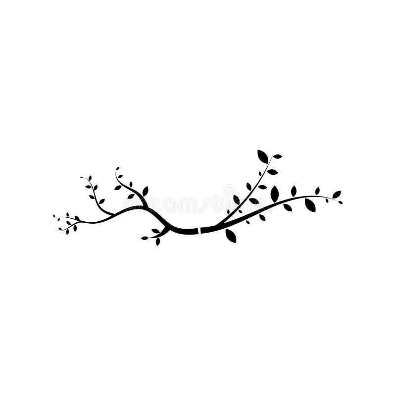 Tree branch ilustration design template stock illustration.