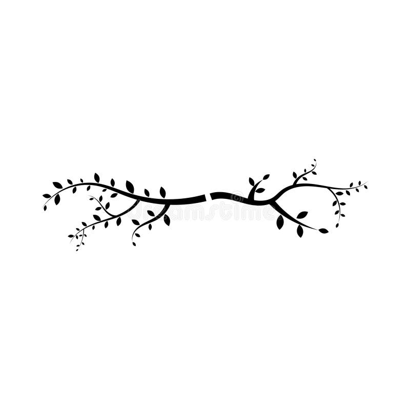Tree branch ilustration design template