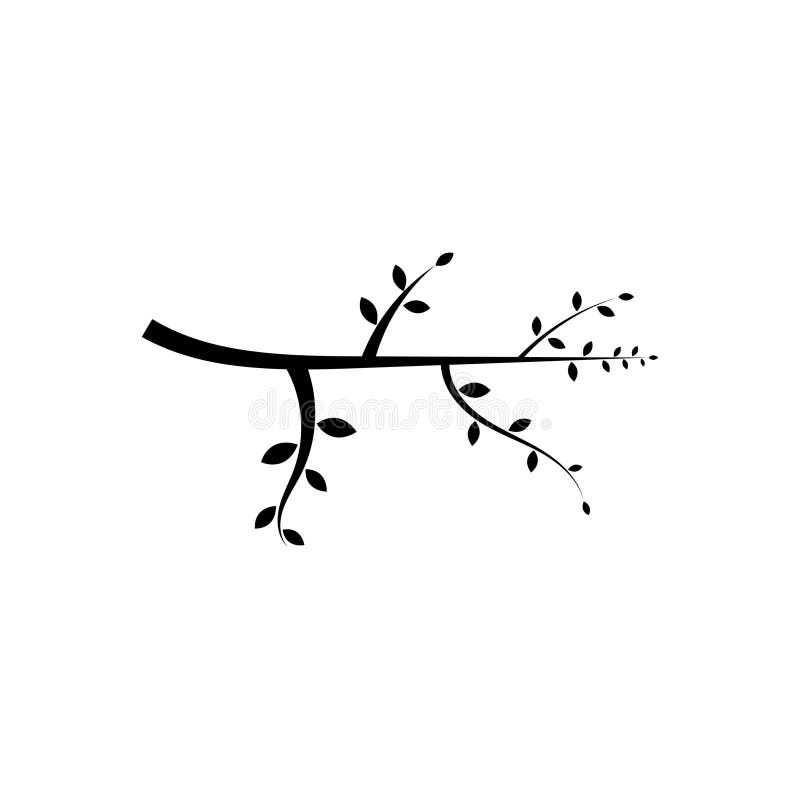 Tree branch ilustration design template stock illustration.