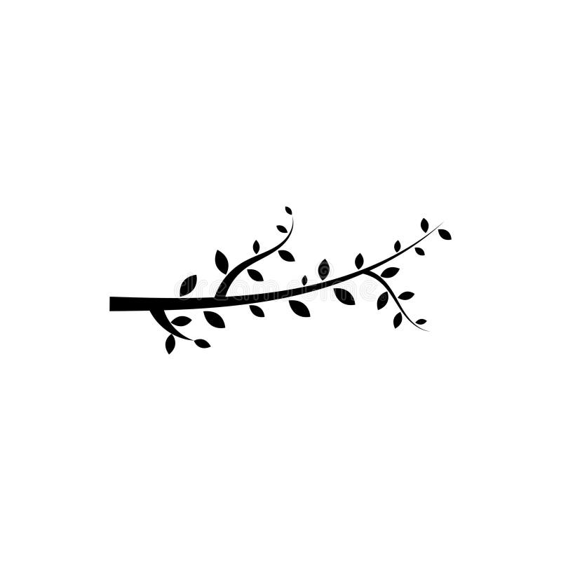 Tree branch ilustration design template stock illustration.