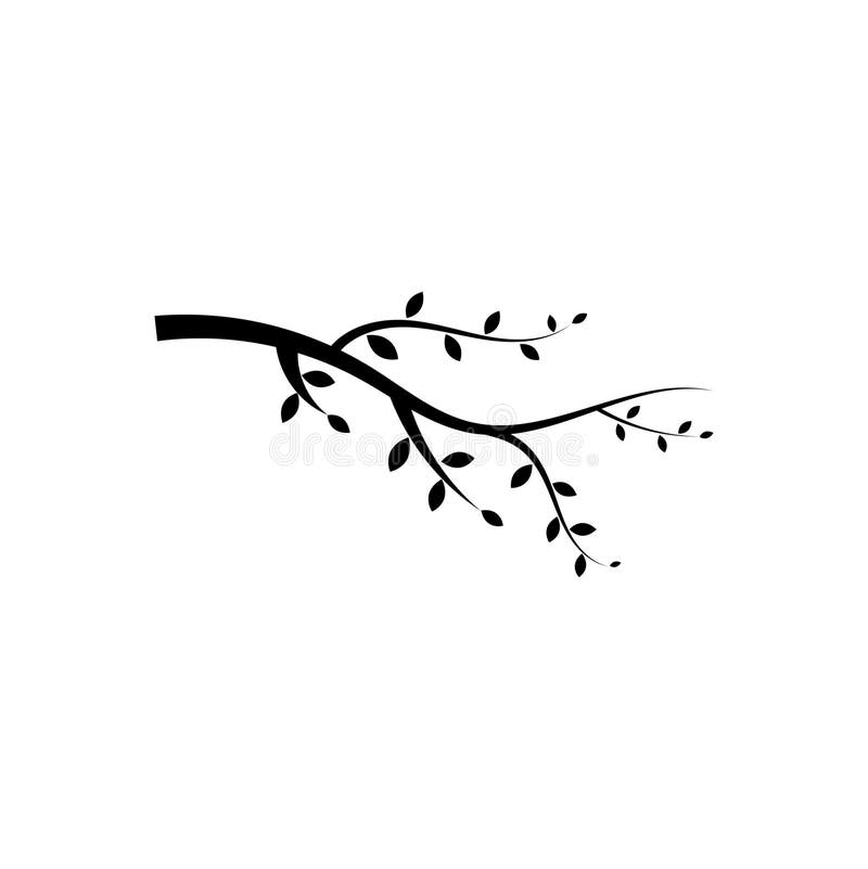 Tree branch ilustration design template vector illustration.