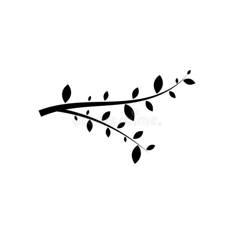 Tree branch ilustration design template stock illustration.