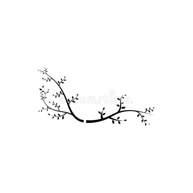 Tree branch ilustration design template royalty free illustration.