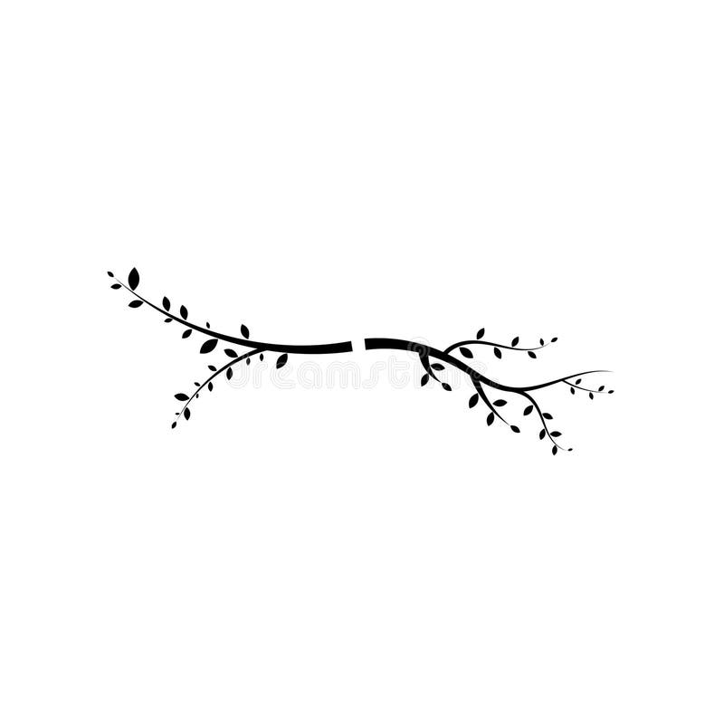 Tree branch ilustration design template stock illustration.