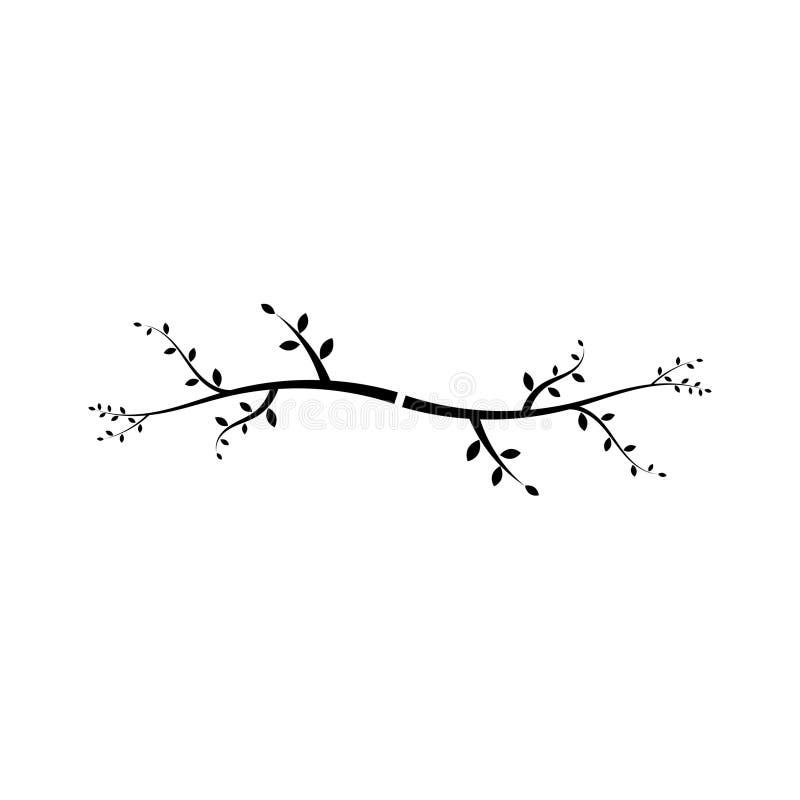 Tree branch ilustration design template vector illustration.