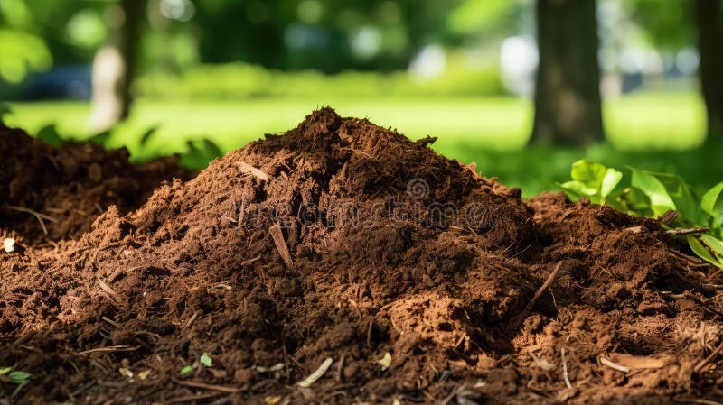 Tree brown mulch vector illustration