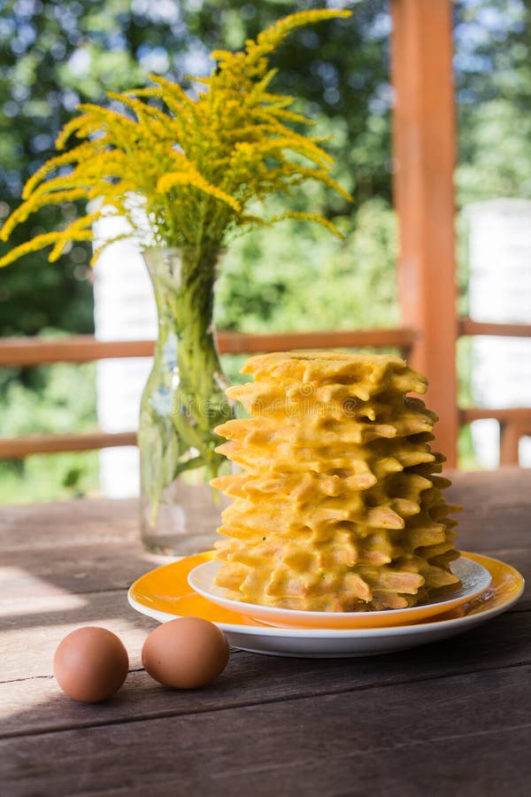 Tree Cake. Baumkuchen. Traditional Germany and Lithuania Layered Cake