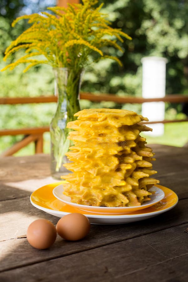 Tree Cake. Baumkuchen. Traditional Germany and Lithuania Layered Cake