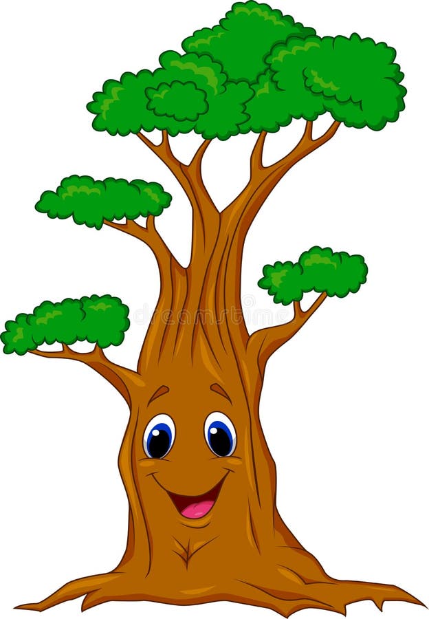 Tree cartoon character stock vector. Illustration of earth - 33992669