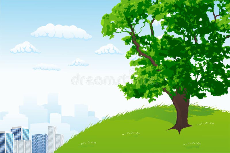 Landscape stock vector. Illustration of colourful, outdoors - 19950933