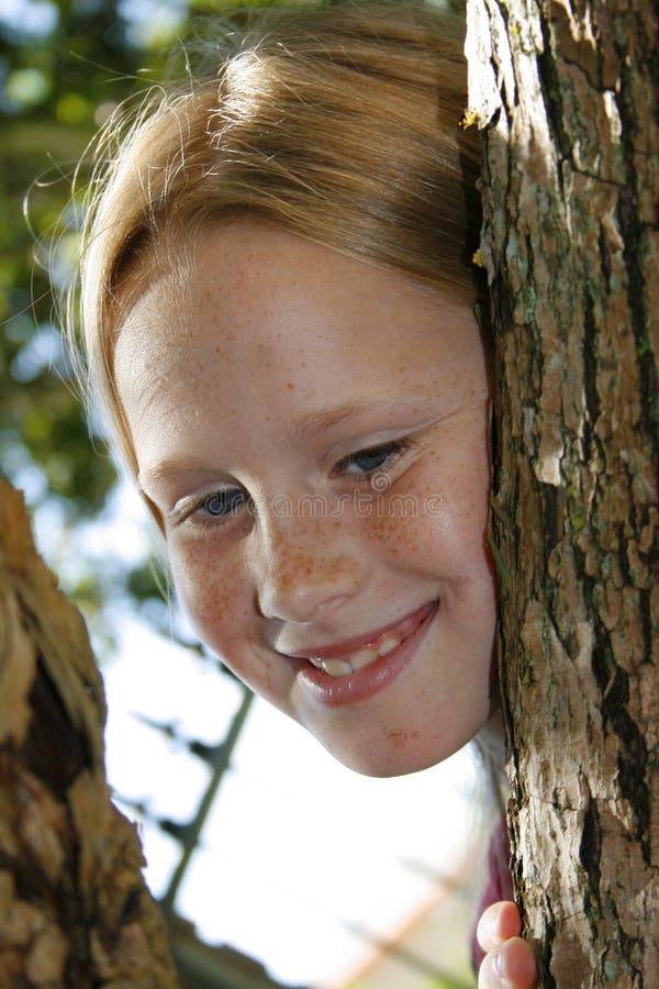 Tree climber stock photo. Image of childhood, female, giggle 3933218