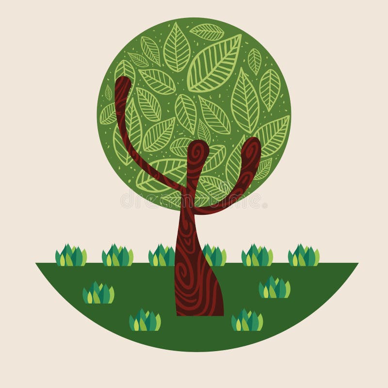 Tree design stock vector. Illustration of mind, support - 59042420