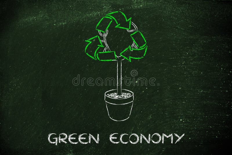 Tree with foliage in shape of recycle symbol stock photos Tree with foliage in shape of recycle symbol stock photos