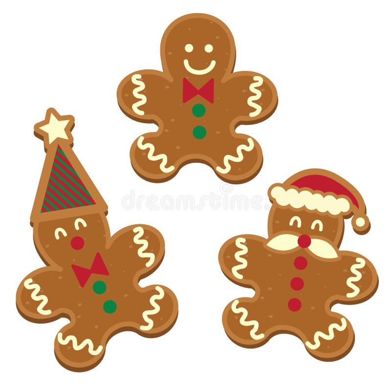 Christmas Gingerbread Woman Stock Illustration - Illustration of ...