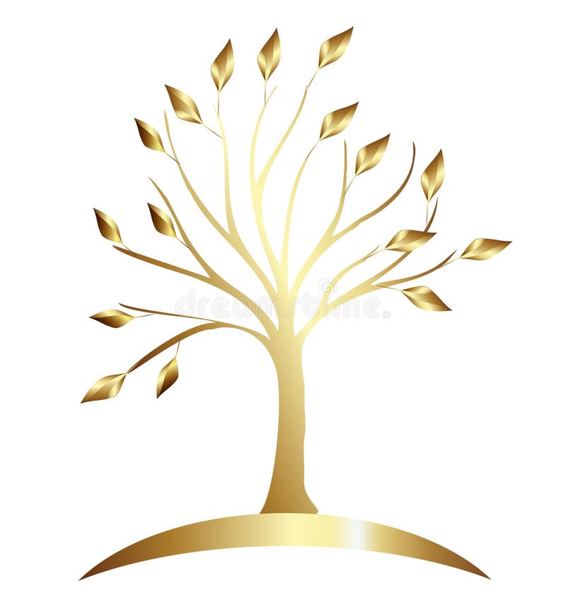 Tree Gold vector stock vector. Illustration of object - 23900129