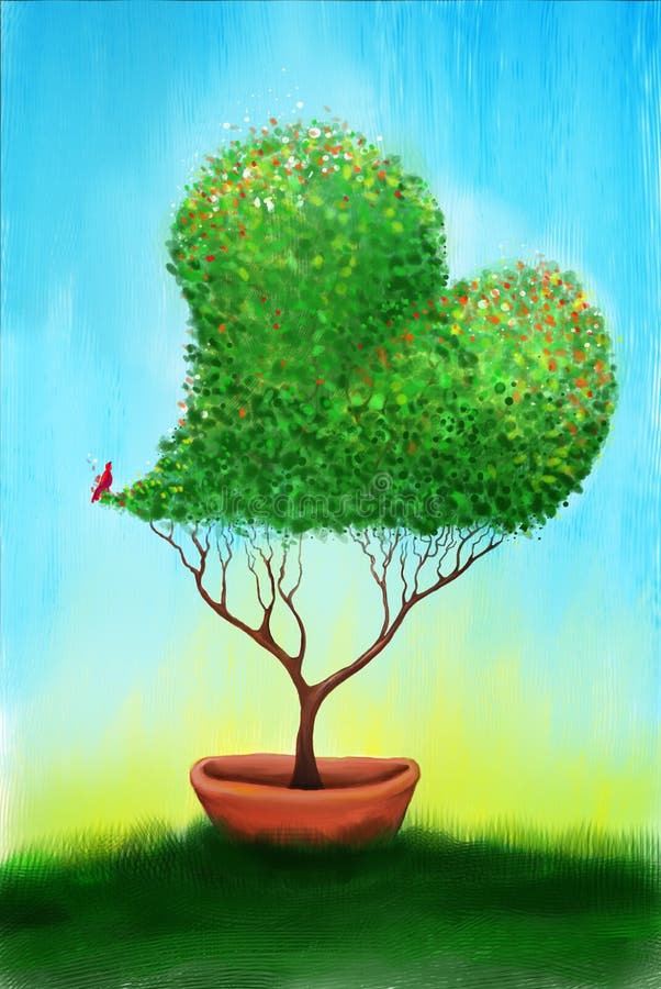 A tree heart royalty free illustration A tree heart royalty free illustration