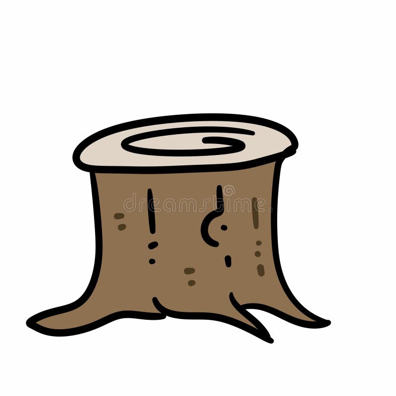 Tree icon. hand drawn style doodle icon royalty free illustration