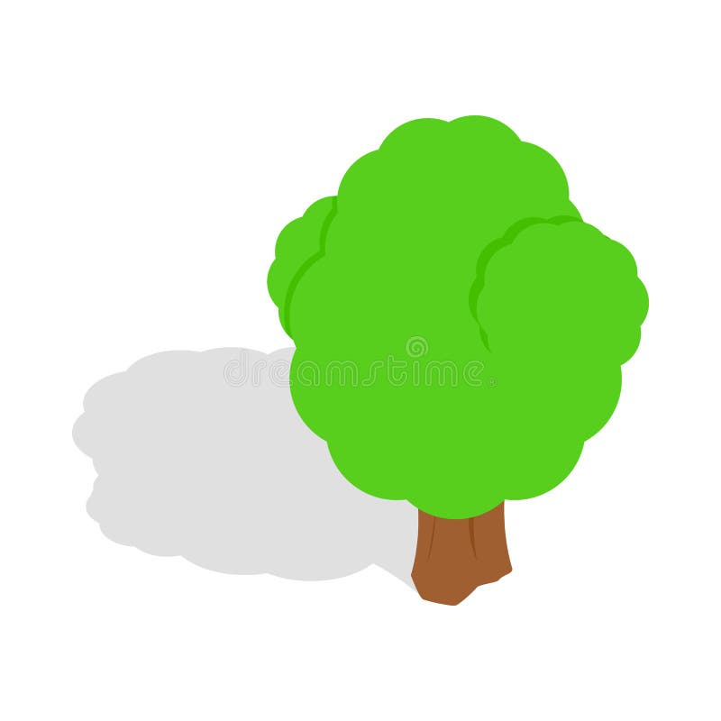 Tree Icon, Isometric 3d Style Stock Vector - Illustration of abstract