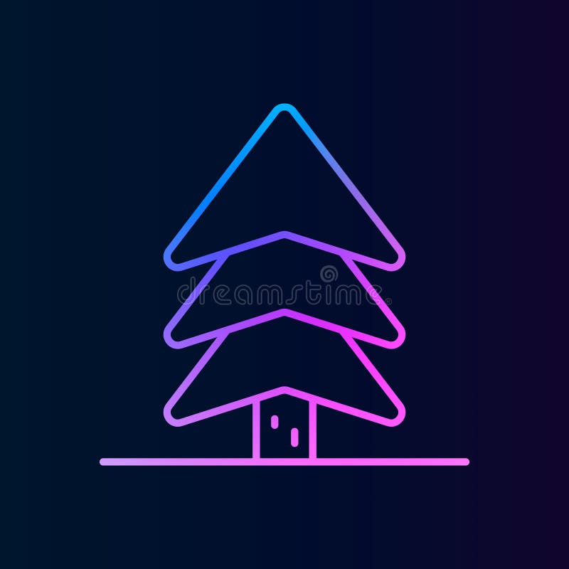 Tree Simple Dark Silhouette Isolated Stock Illustration - Illustration