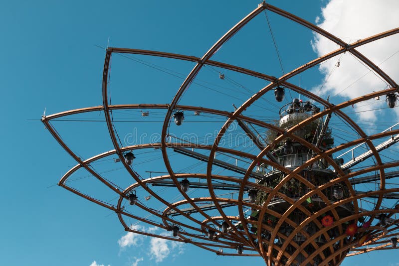Tree of Life Tower at Universal Exposition`s Pavilion in Milan, Italy
