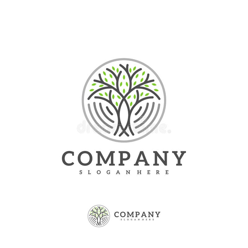 Tree Logo Vector Template Creative Tree Logo Design Concepts Stock