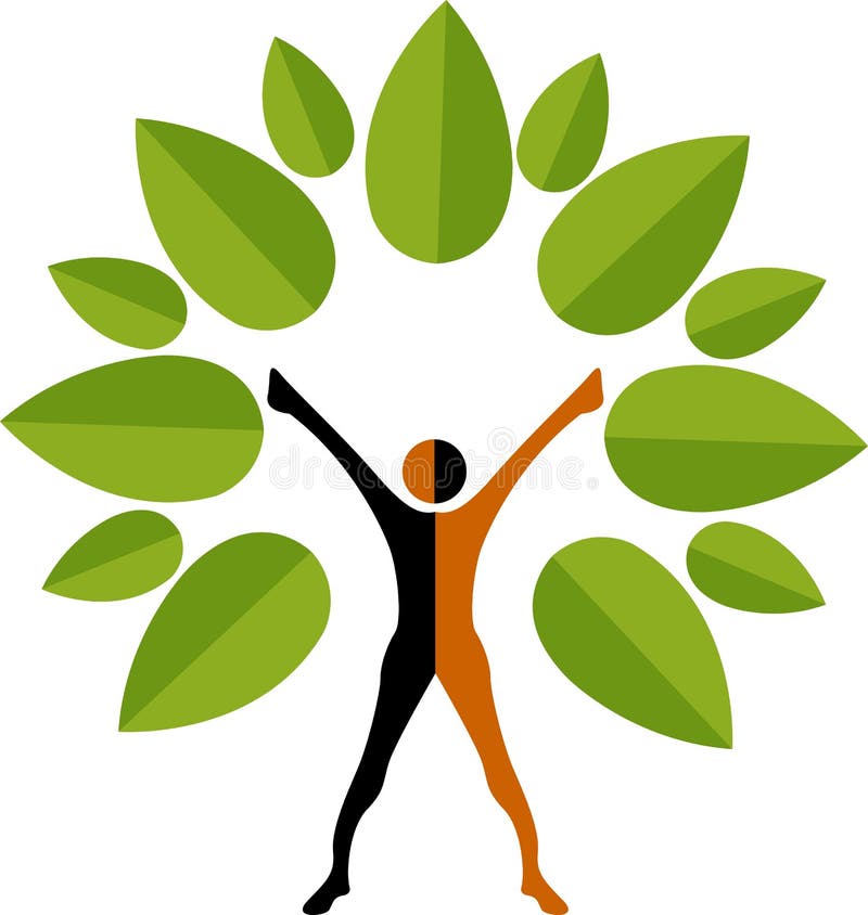 Tree man logo vector illustration