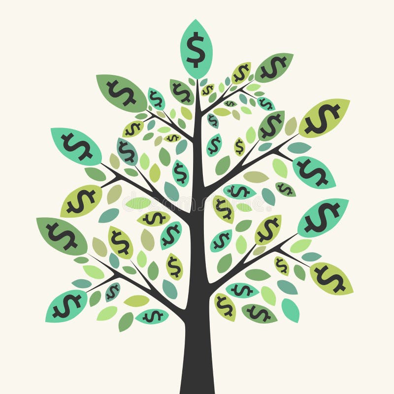 Tree of money, wealth and success