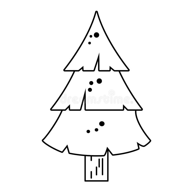 55+ Christmas Tree Cartoon Image Black And White