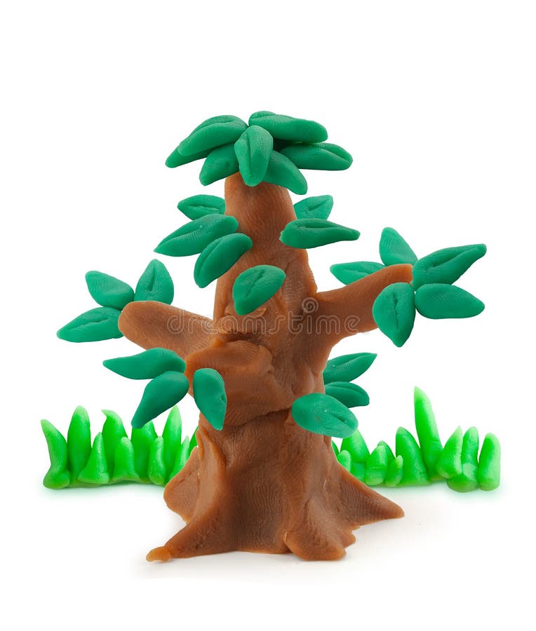 Tree of playdough royalty free stock photos
