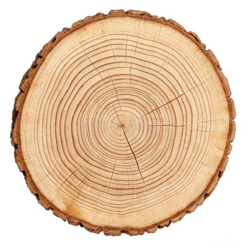 Tree ring cross-section isolated on transparent background royalty free illustration
