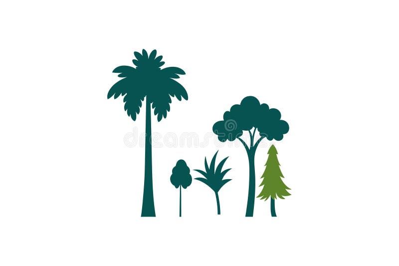 Tree silhouette vector art illustration eps royalty free illustration
