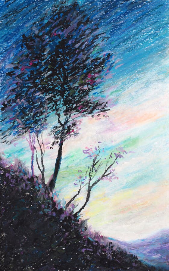 The Tree and the Sky - Original Oil Pastel Painting - Impressionism - Modern Art Stock Illustration - Illustration of color, landscape: 100797844 The Tree And The Sky - Original Oil Pastel Painting - Impressionism - Modern Art Stock Illustration - Illustration Of Color, Landscape: 100797844
