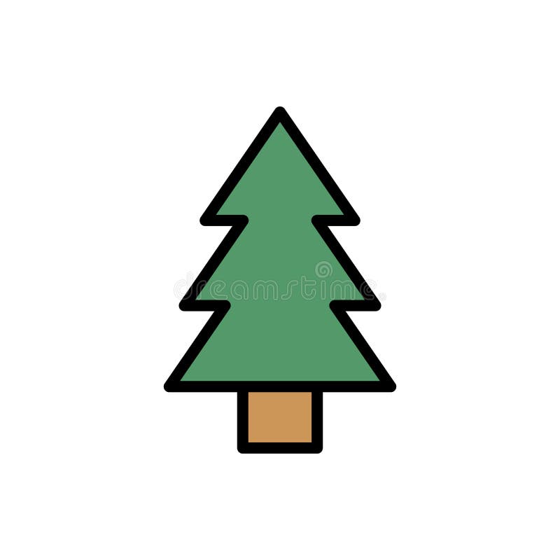 Tree, spruce icon. Simple color with outline vector elements of camping icons for ui and ux, website or mobile application