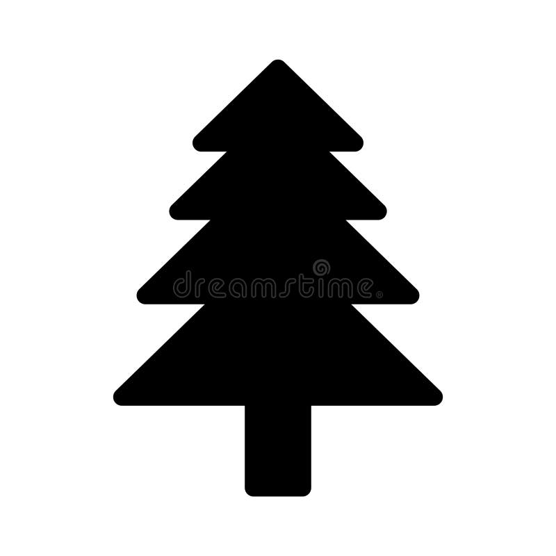 Tree glyph flat vector icon royalty free illustration