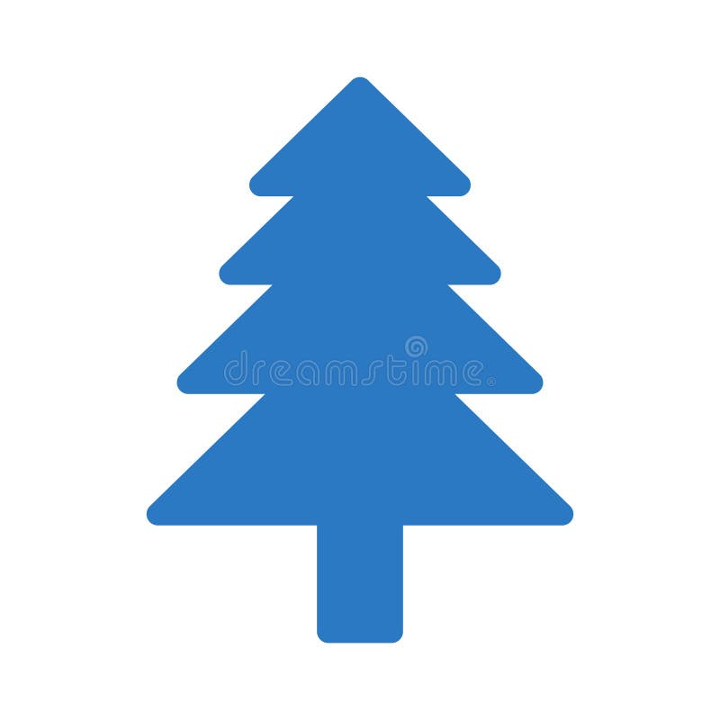 Tree glyph color vector icon vector illustration