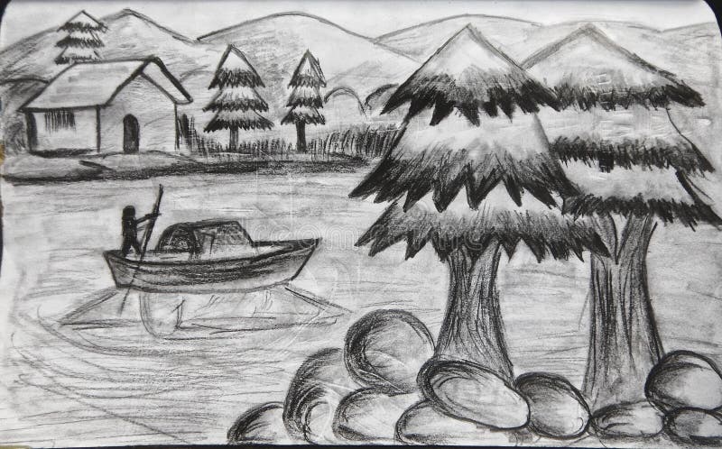Arty's World - How to Draw Scenery with Pencil | Easy Pencil Drawing | Landscape  Drawing | Village Scenery Drawing https://youtu.be/3qnP-dmtnYw | Facebook