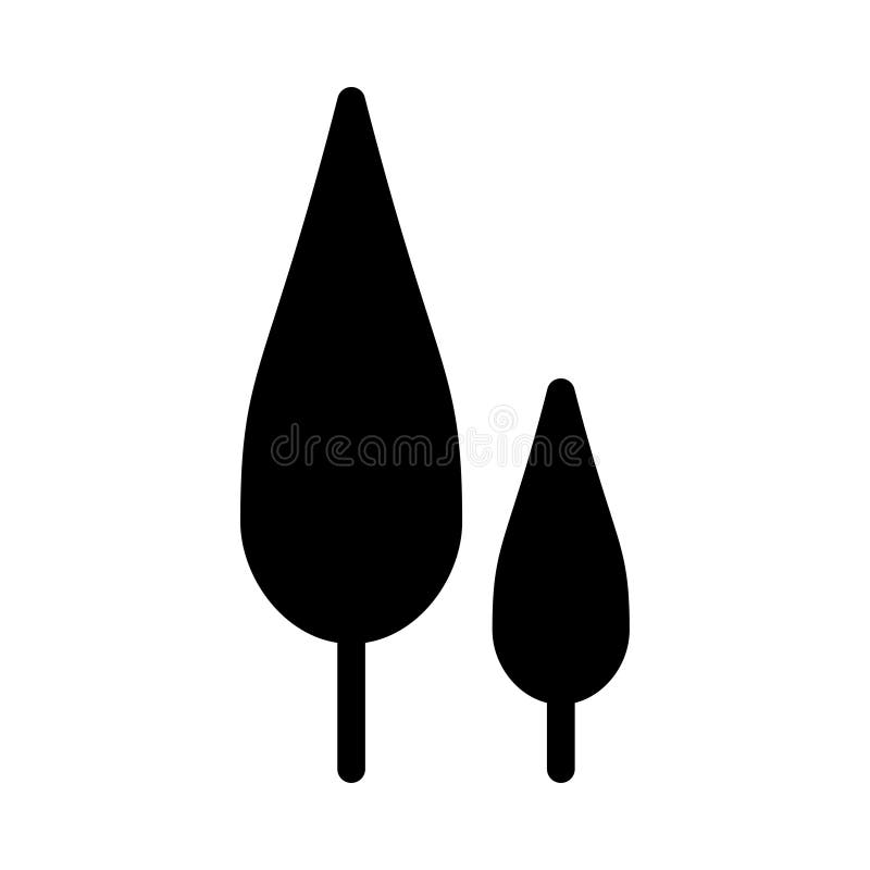 Trees vector glyph flat icon vector illustration