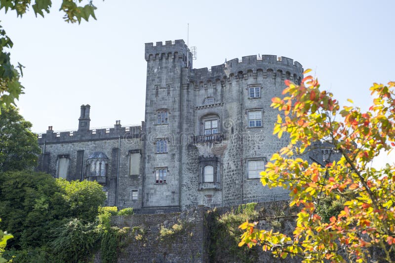 Trees and riverside view of kilkenny castle