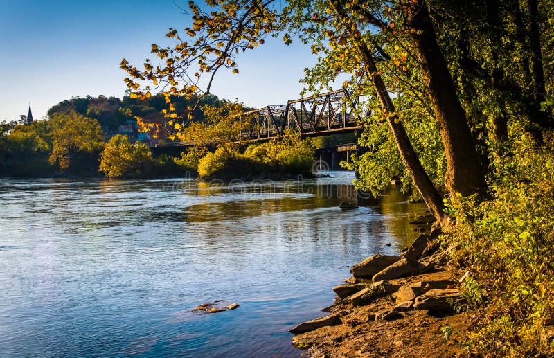 View of the Potomac River, from Harper S Ferry, West Virginia. Stock