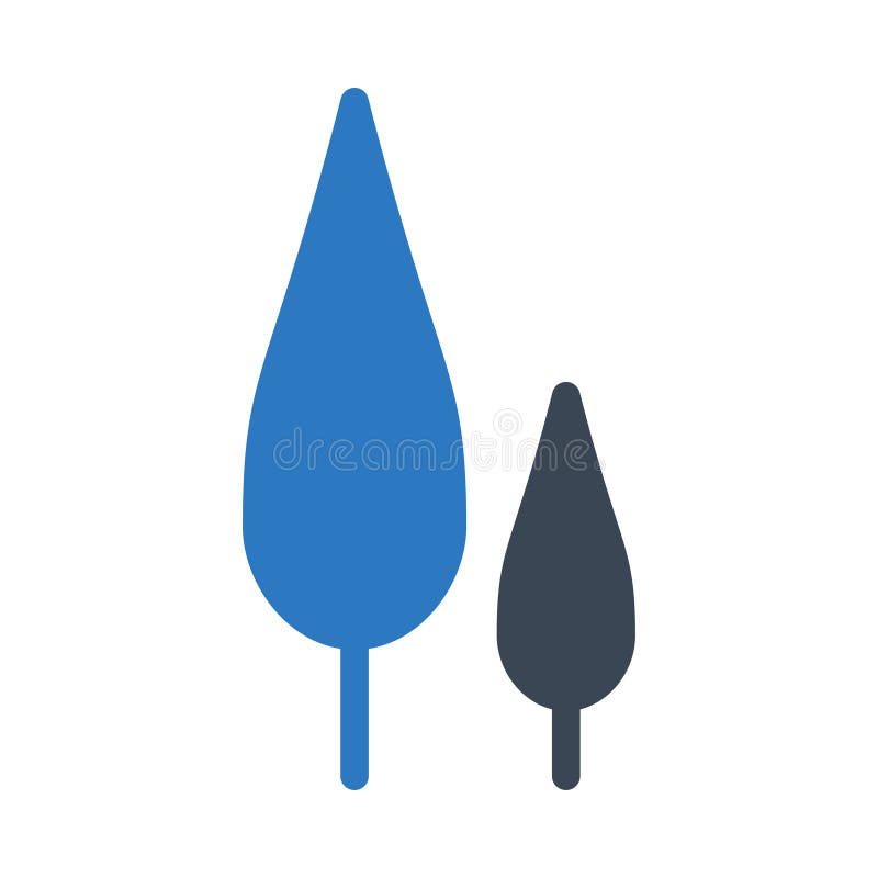 Trees vector glyph color icon royalty free illustration