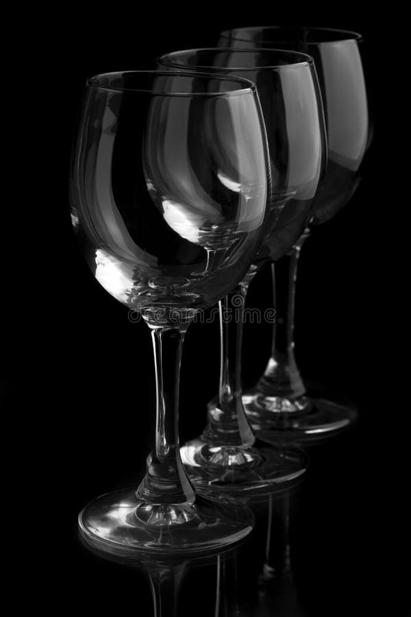 Trei pahare de vin elegante royalty free stock images