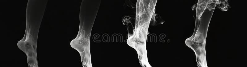 Trei tipuri de fum apar dintr-o țeavă pe fond negru stock image