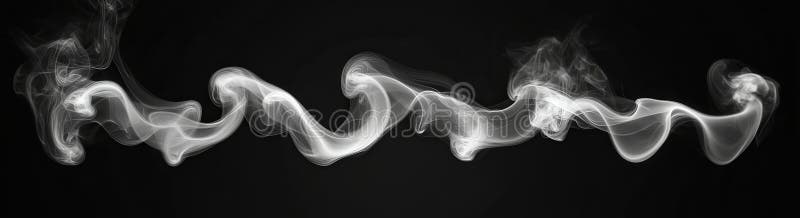 Trei tipuri de fum apar dintr-o țeavă pe fond negru royalty free stock photos