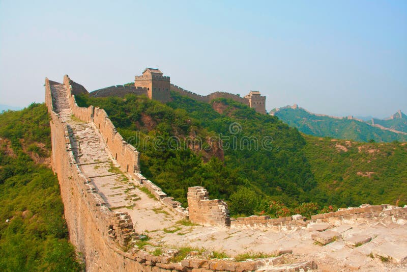 Treking e passeio o Grande Muralha Pequim, China imagem de stock Treking e passeio o Grande Muralha Pequim, China imagem de stock