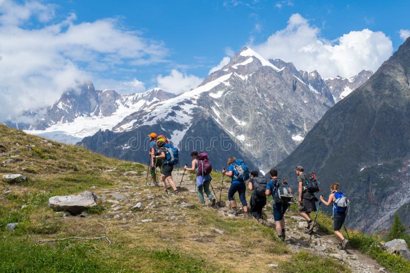Trekking auf der Spur des Ausflugs DU Mont Blanc