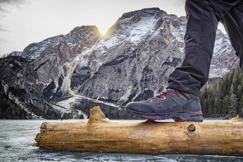 Trekking boot stock image. Image of dolomites, boots 84177665