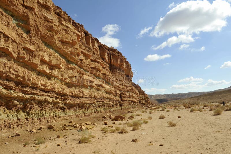 Trekking in Negev desert.