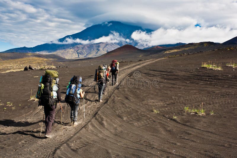 Trekking на Камчатке. стоковое фото rf Trekking на Камчатке. стоковое фото rf